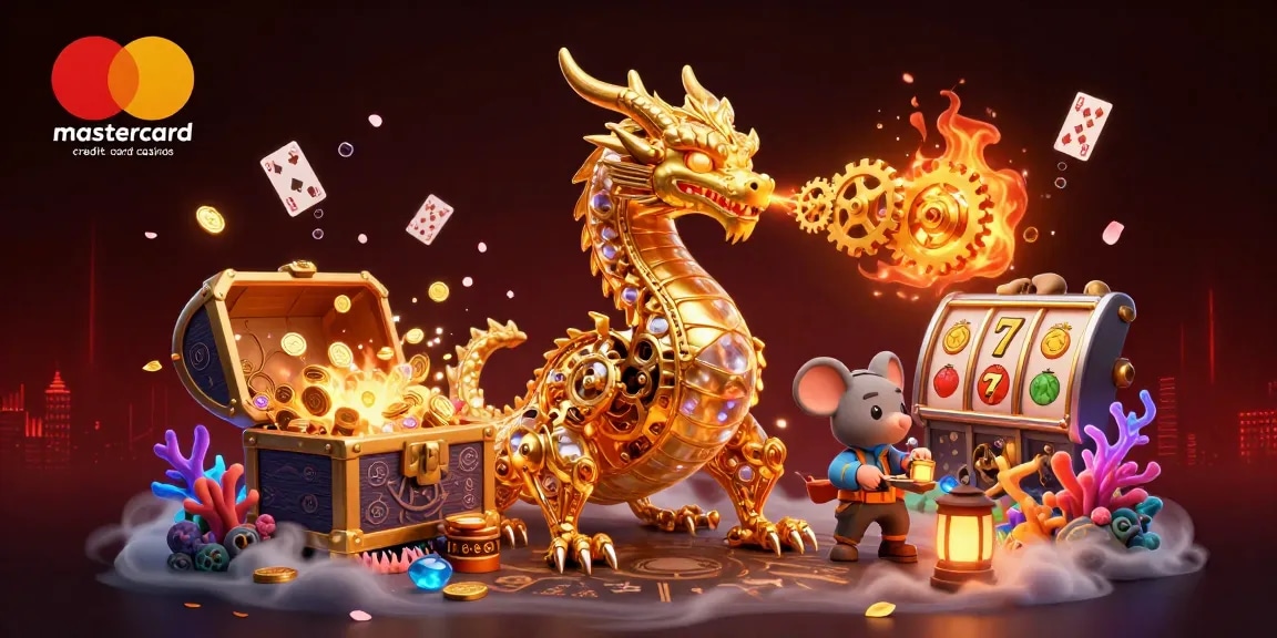 Experience the thrill of mastercard credit card casinos with a golden dragon and immersive gaming elements.