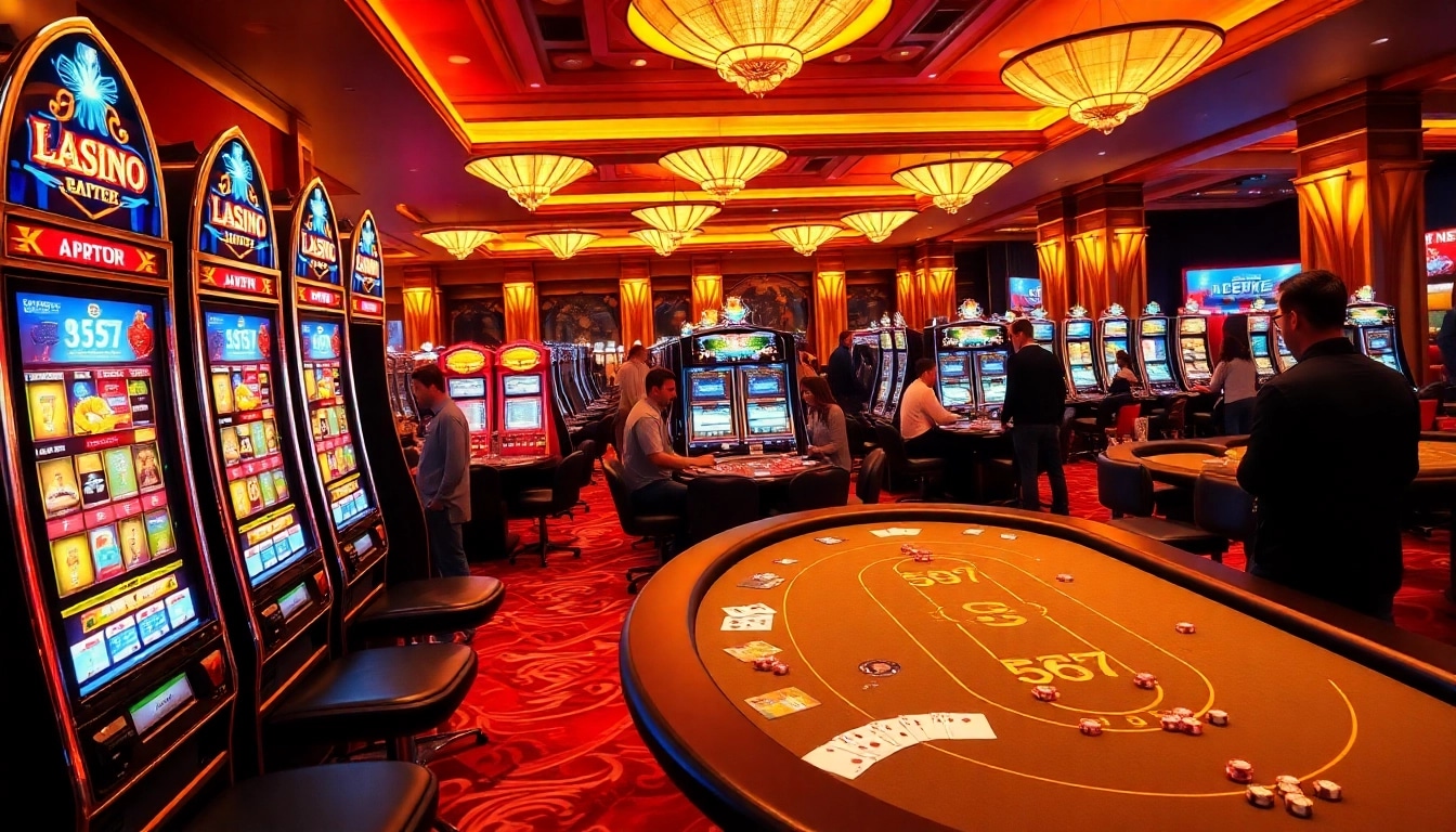 L567 online casino players engaged in exciting slot machines and table games.