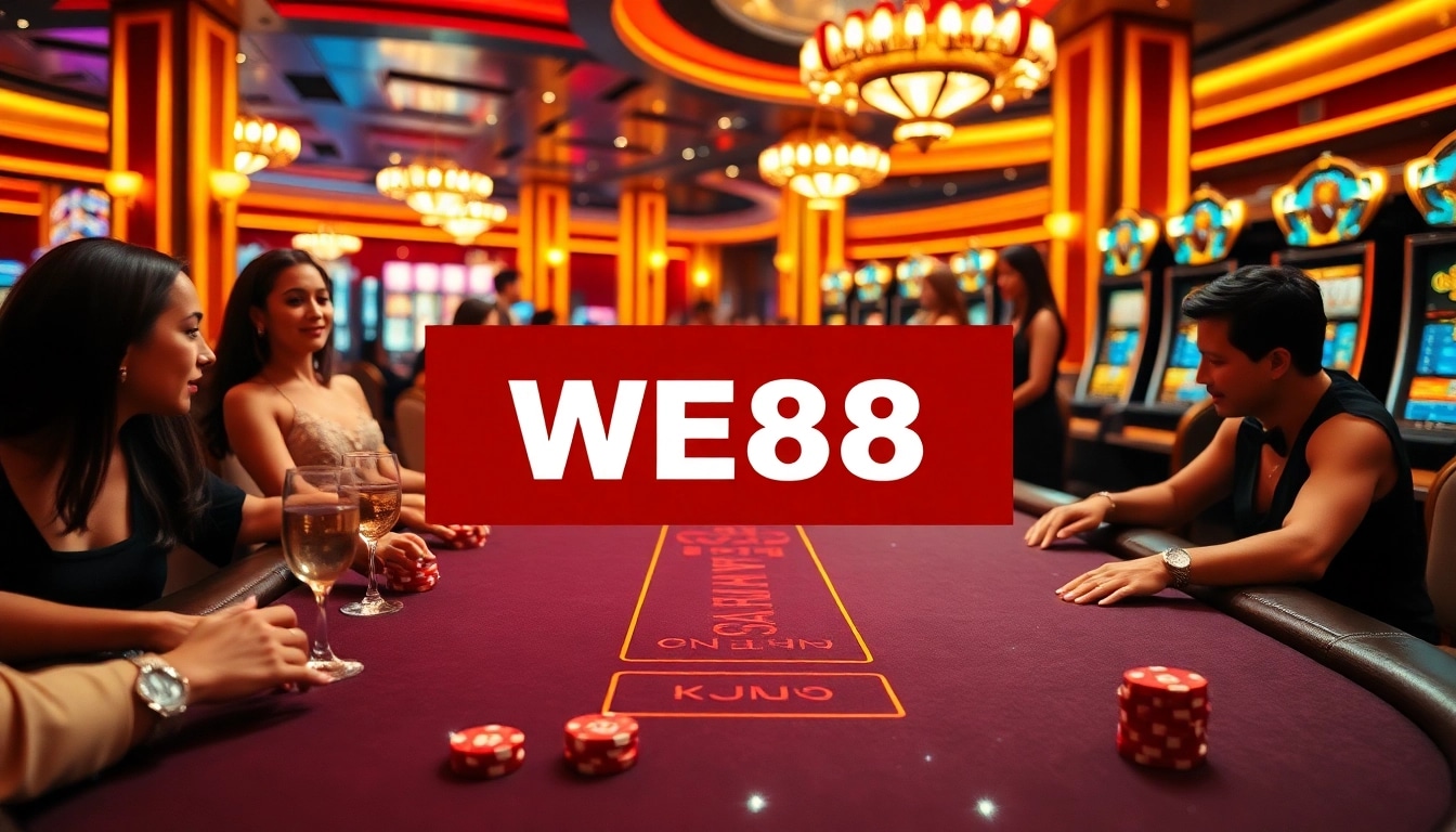 Experience the thrill of the WE88 online casino with dynamic poker games and vibrant slot machines.