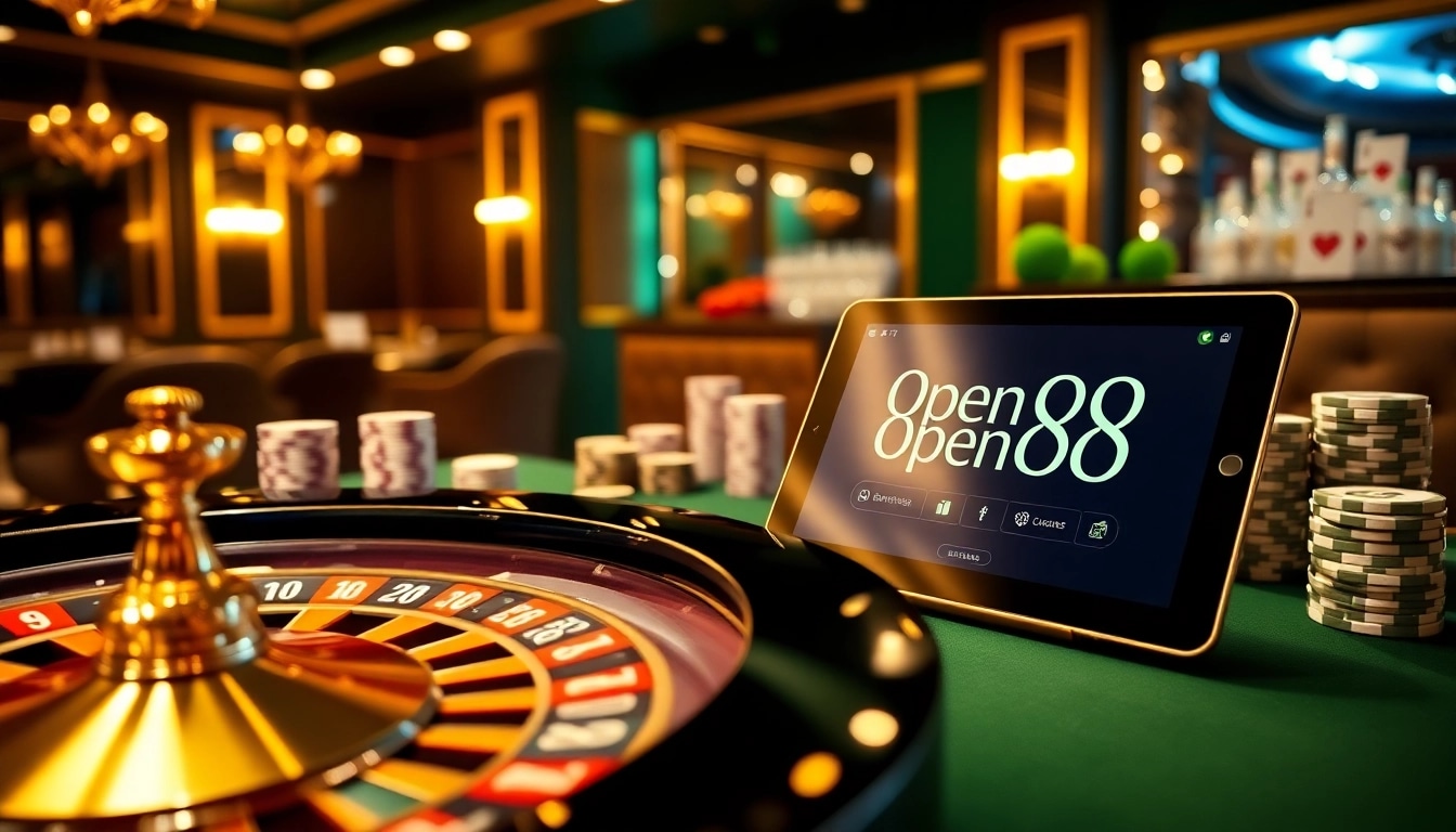 Experience thrilling games at open88 with vibrant casino visuals and immersive gaming elements.