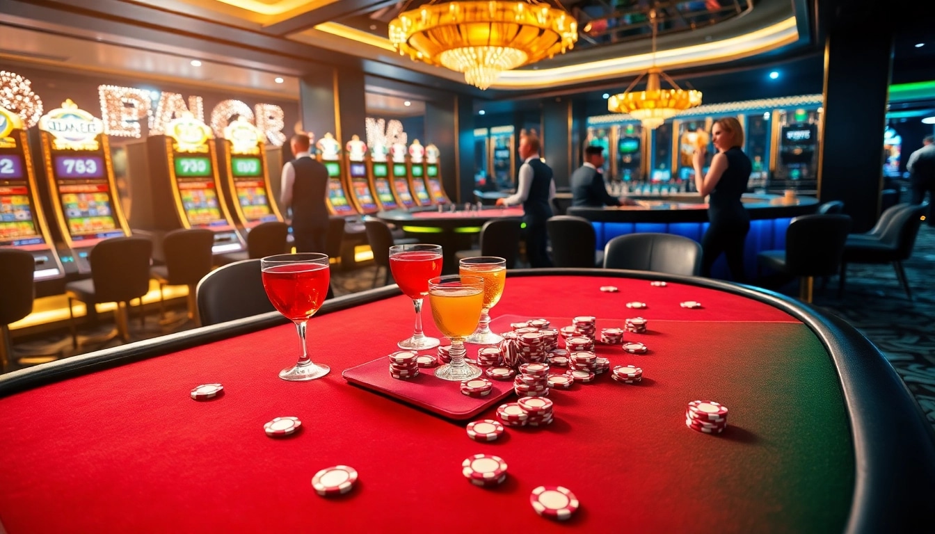 Engage in the thrilling da 88 experience at a luxurious casino poker table filled with vibrant chips.
