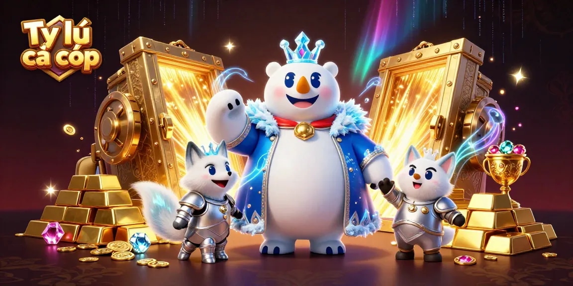 Experience Tỷ lệ cá cược in dramatic fashion with an ice king, treasure, and rich casino elements.