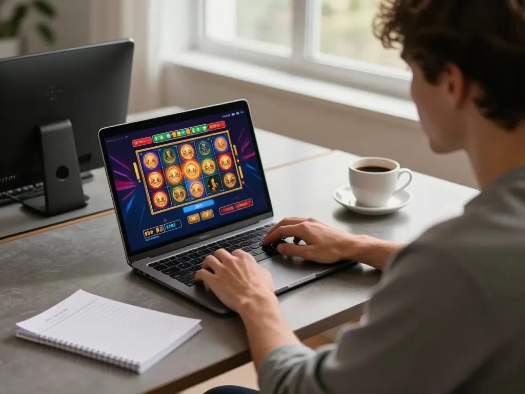 Player enjoys an engaging online experience at XX88 with vibrant graphics and a cozy setup.