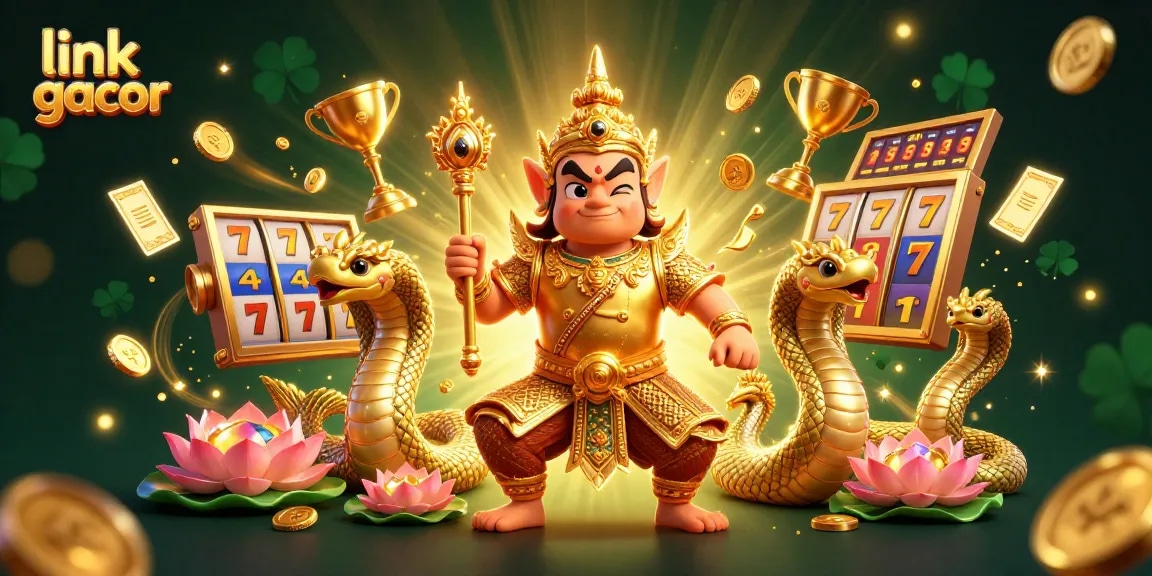 Engage in gaming fun with the link gacor as the 3D Thai temple guardian leads the way.