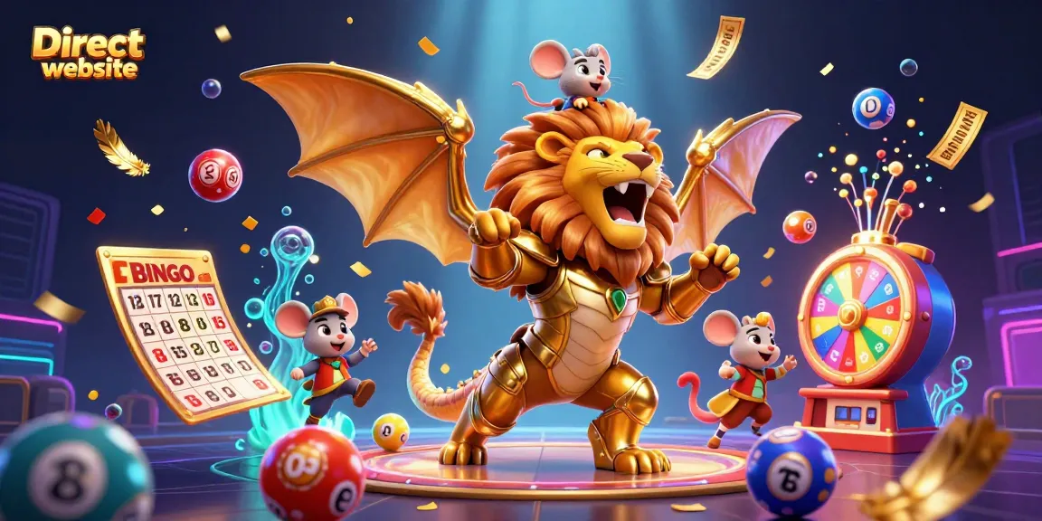 Experience the thrill of the Direct website with games and vibrant bonuses in a stunning 3D scene.
