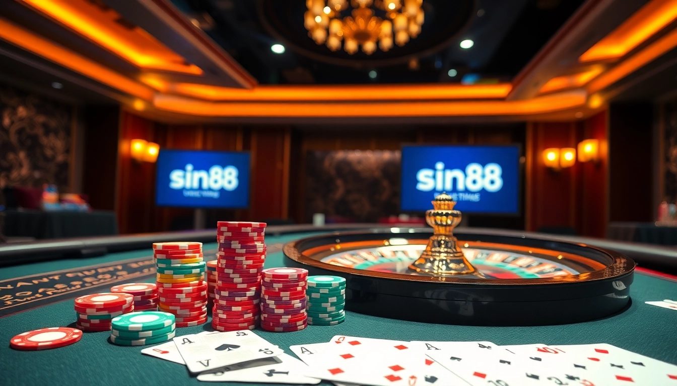 Experience the vibrant energy of the sin88 online casino with cards and roulette.