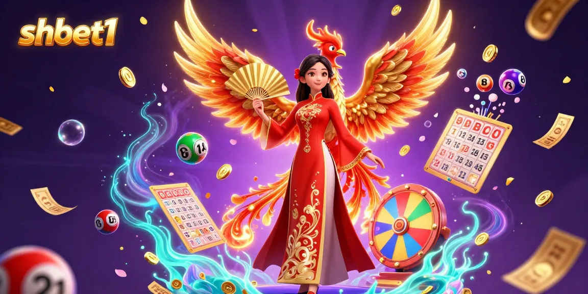 Experience luck with shbet1 in a vibrant 3D illustration filled with dynamic lottery elements and festive energy.