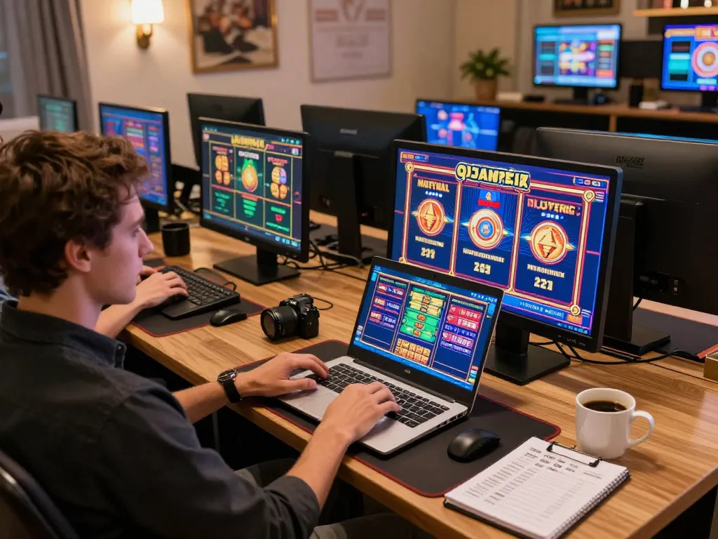 Engaging in a thrilling online game session at https://ga88bet.com/ with vibrant graphics and a cozy setup.