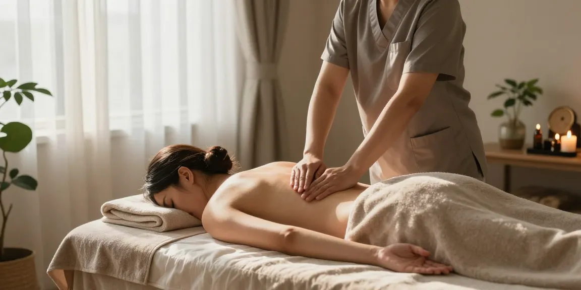 Relaxing 연신내출장안마 session in a tranquil home spa setting with soothing ambiance.