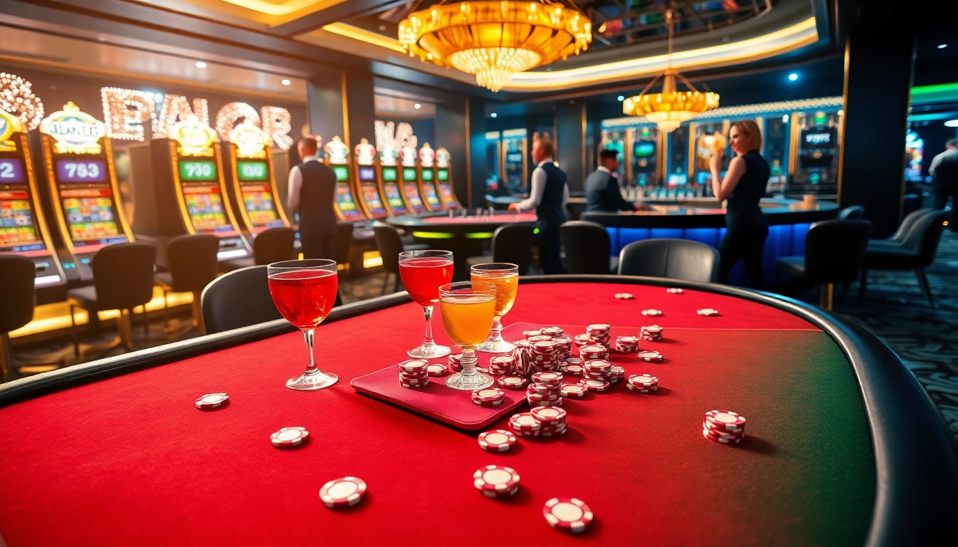 Engage in the thrilling da 88 experience at a luxurious casino poker table filled with vibrant chips.