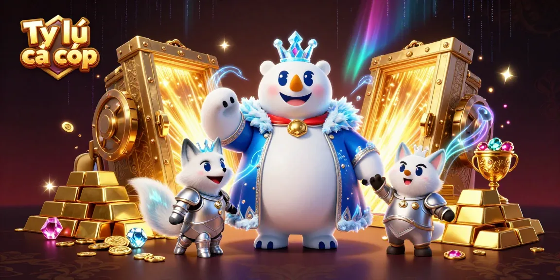 Experience Tỷ lệ cá cược in dramatic fashion with an ice king, treasure, and rich casino elements.