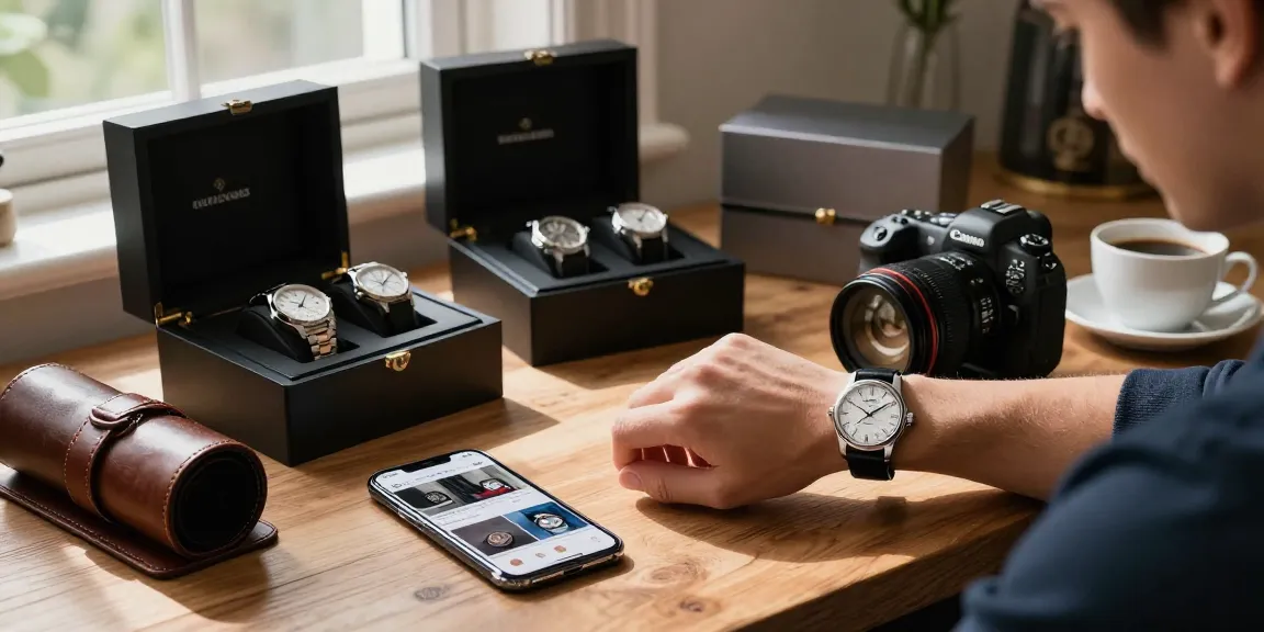Genuine replica watch showcased with stylish presentation and luxurious surroundings.
