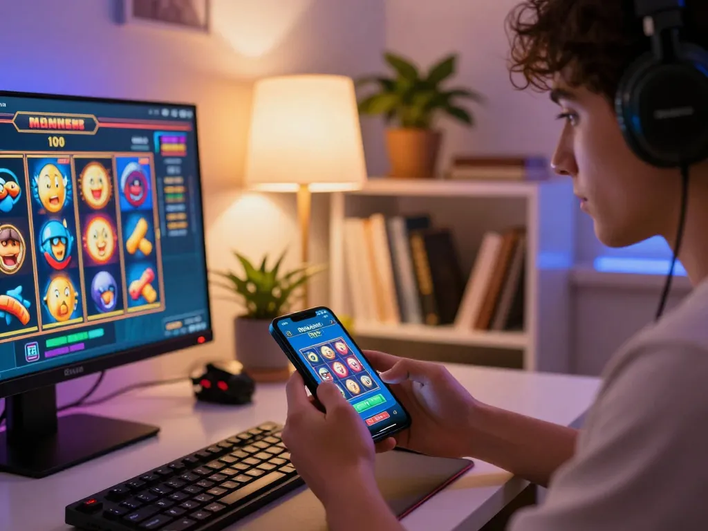Engaging with the gamebainohu app on a smartphone for thrilling online gaming experience