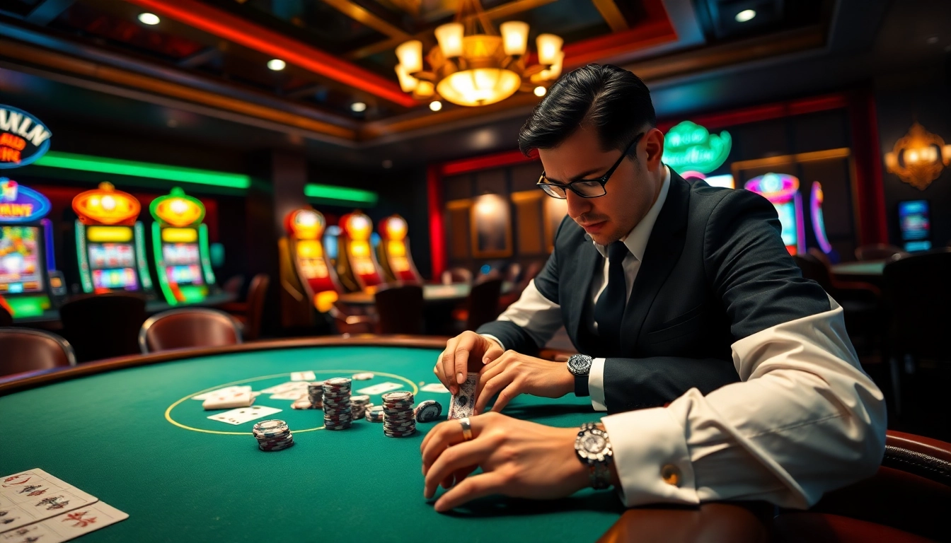 Experience thrilling gameplay at 789WIN with poker chips and cards in action.