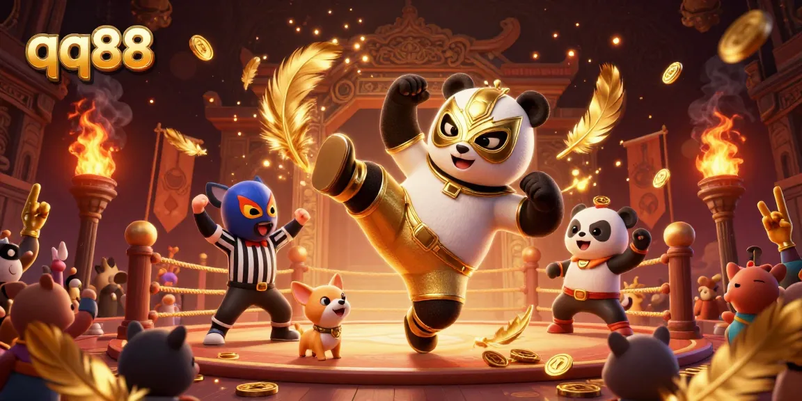 Experience thrilling bets at qq88 with a colorful 3D casino scene showcasing wild festivities.