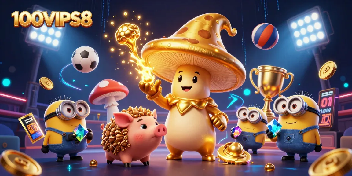Experience winning with 100VIPS8: a vibrant casino scene featuring magic and dynamic elements.