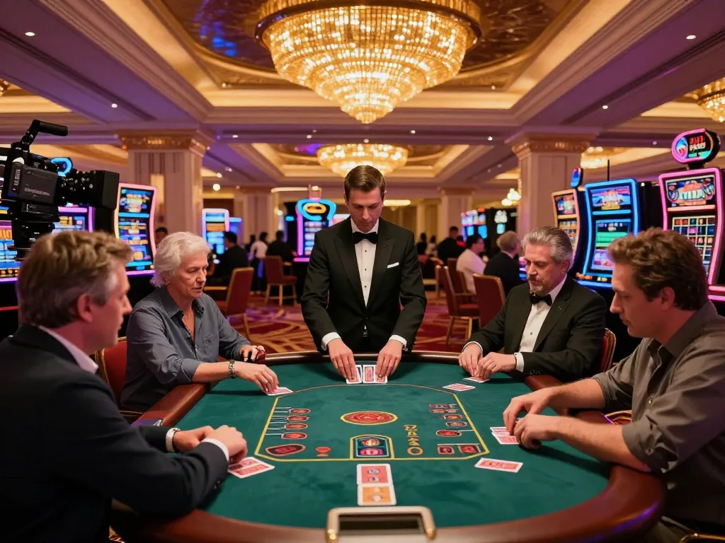 Engaging blackjack game at mubet casino showcasing strategic play and lively atmosphere