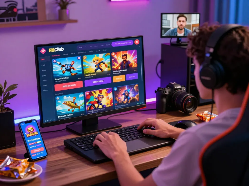 Exciting gaming experience at Hitclub with colorful interface and player interaction.