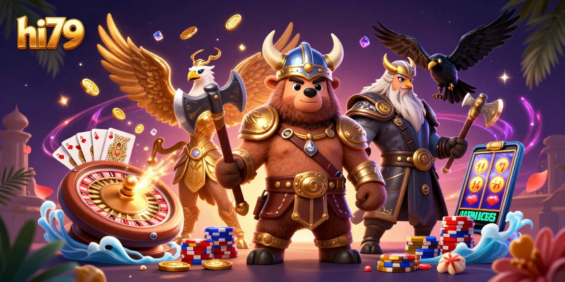 Experience thrilling gaming with hi79 featuring dazzling coins and vibrant casino elements!