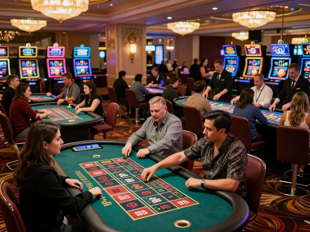 Players engaged at a roulette table in a lively casino focusing on TR88 gameplay strategies and betting outcomes.