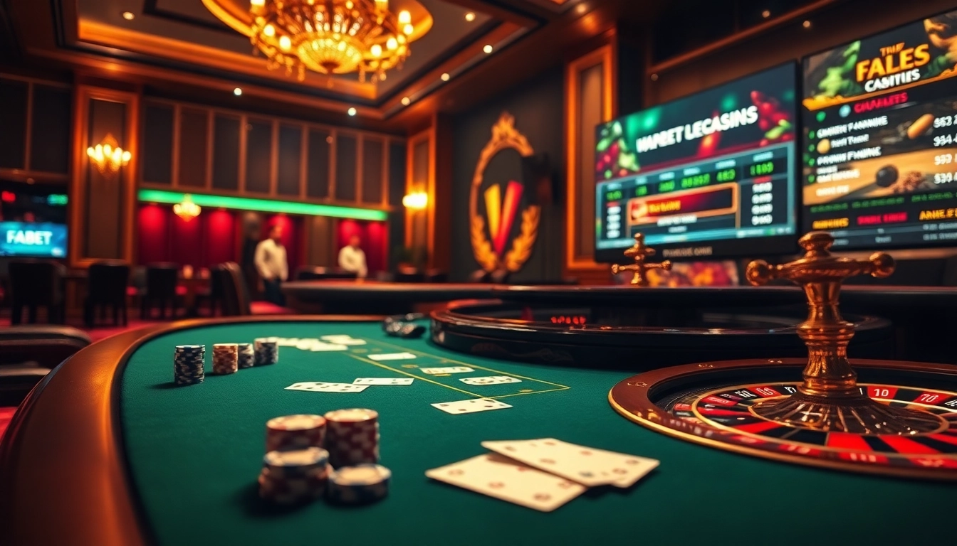 Experience thrilling gameplay with FABET's professional online casino setup featuring poker and roulette.