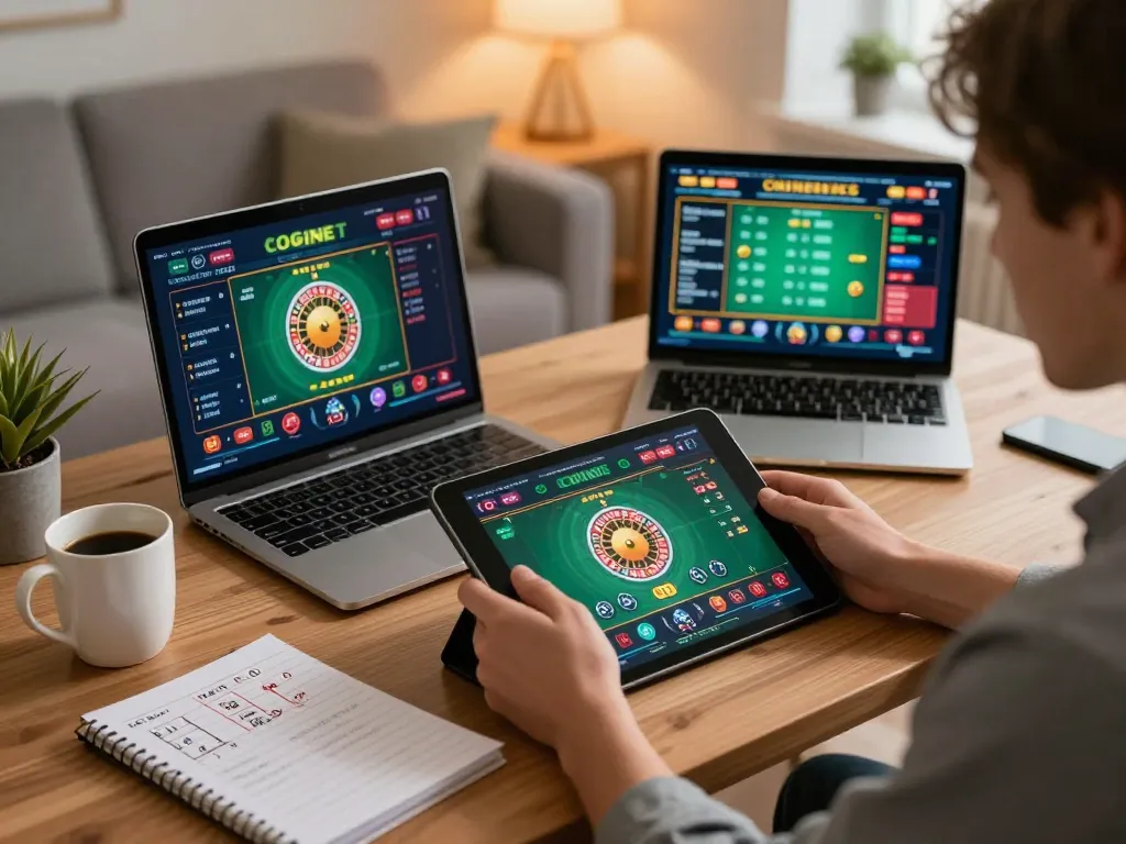 Person engaging in online gambling at home shows how rachit enhances the betting experience with convenient strategies.
