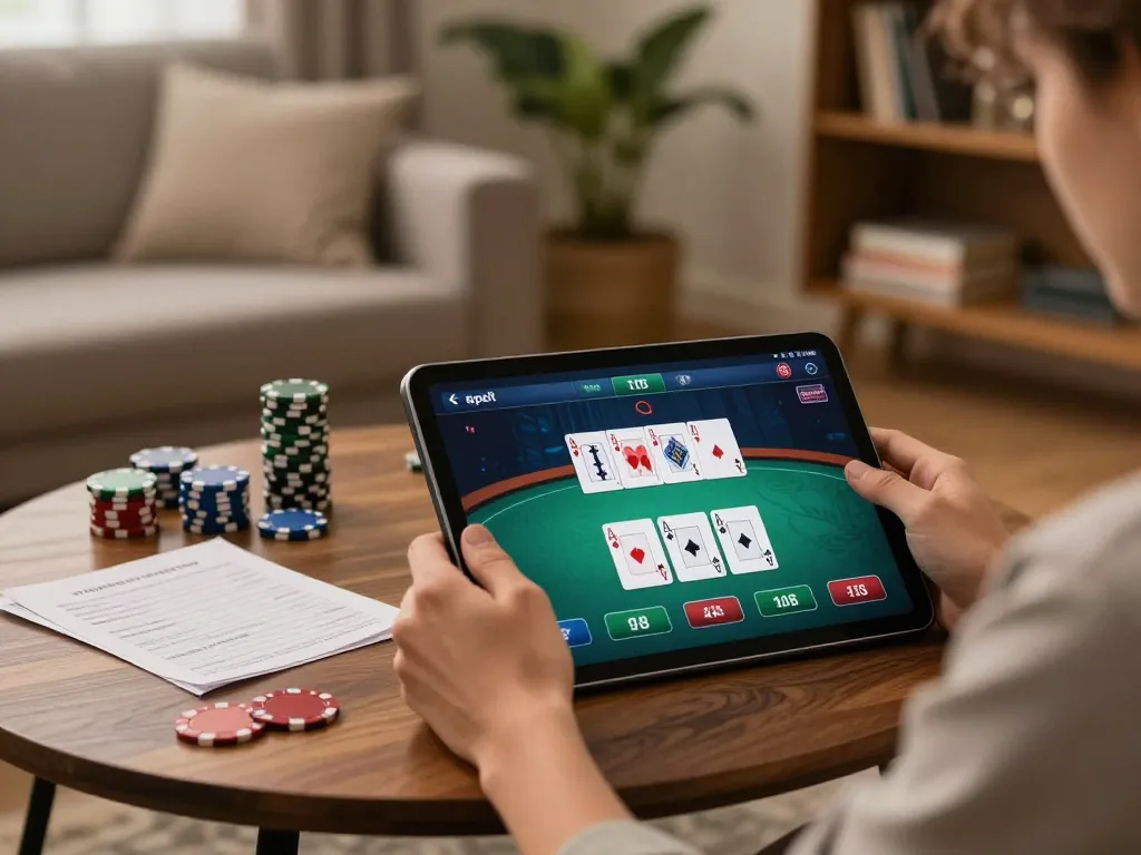 Gambling strategies unfold with 88vvgo as players engage in online poker from home.