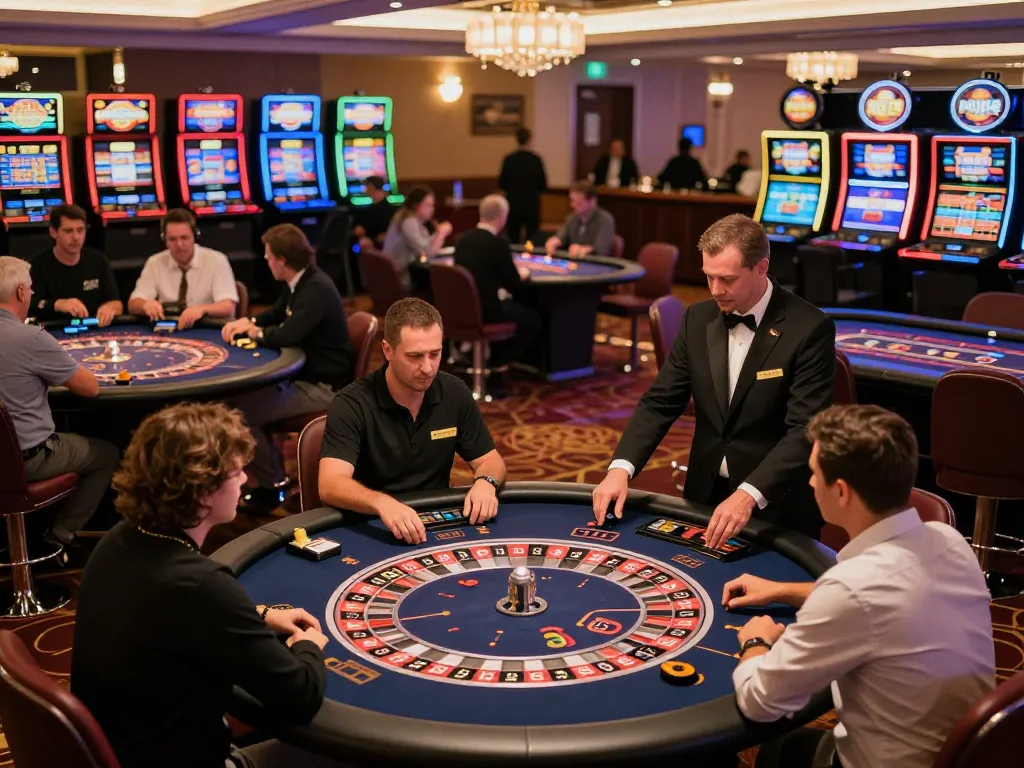 Experience the excitement of F8BET as players engage in vibrant casino games and slot machines