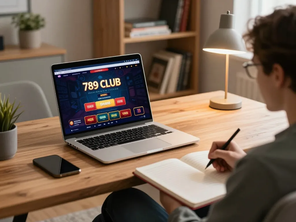 Engaging gameplay at 789 Club online casino from a cozy home setting.