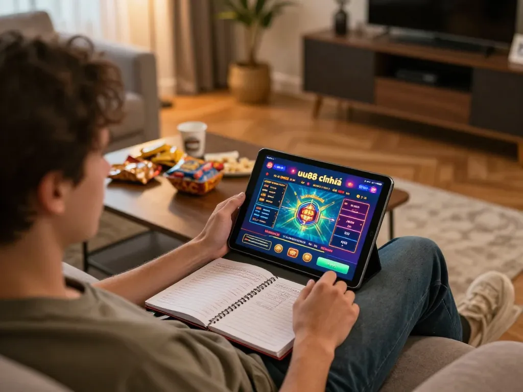 Playing on uu88 chính thức online casino platform from the comfort of home.